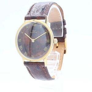 Vintage 33mm Glycine Marbled Dial 17J Men's Mechanical Wristwatch 620 Swiss Runs